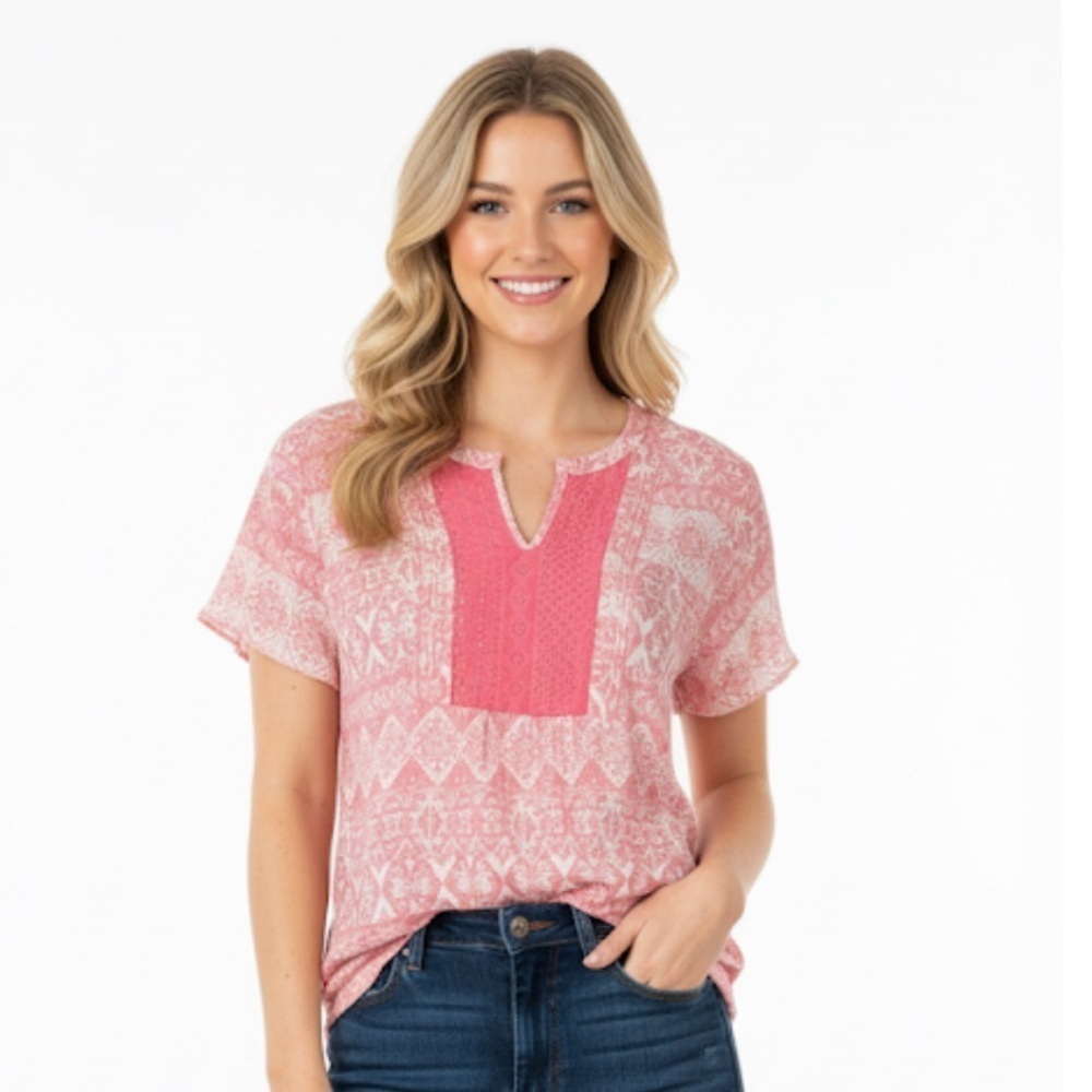 Como Vintage size XLarge pink boho top